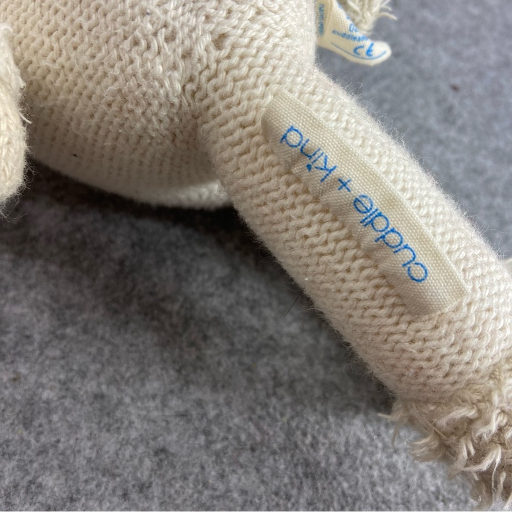 Cream Knit Llama Plush Toy with Pastel Tassel Collar - Picture 6 of 7